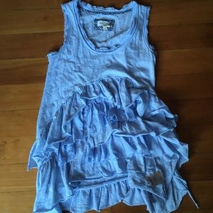 Meadow Rue light blue ruffle tank, XS